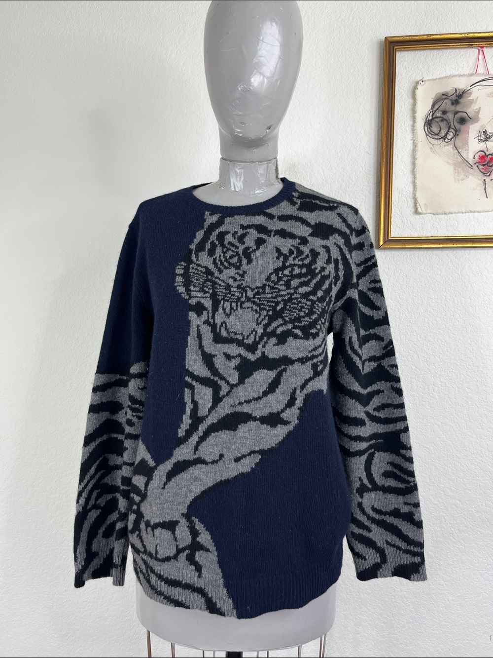 Valentino Garavani 1967 Jacquard Wool Cashmere Tiger Sweater